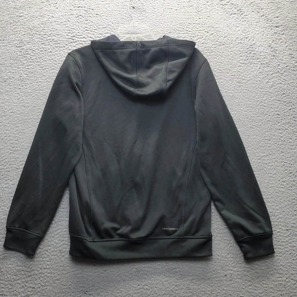 Adidas‎ Climawarm Essentials Hoodie Mens S Black Fleece Lined Long Sleeve Zip Up